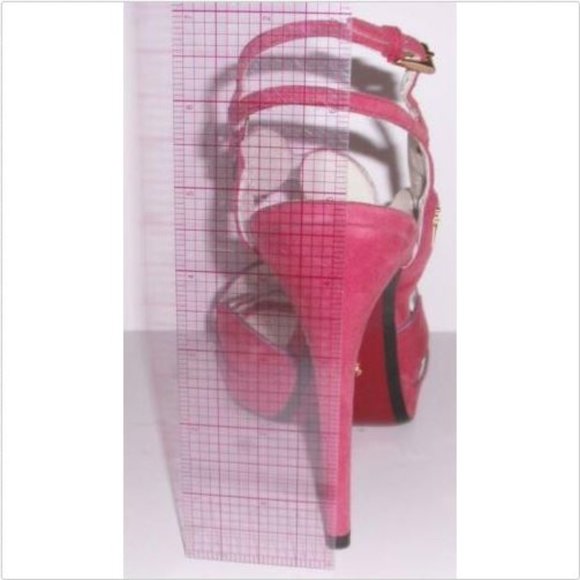 Cesare Paciotti Plexi Suede High Heels 37.5 - Picture 6 of 8